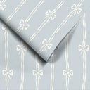 Bow Peep Dusky Blue Wallpaper