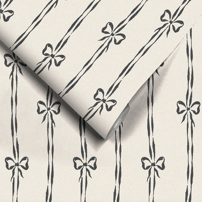 Bow Peep Charcoal Wallpaper