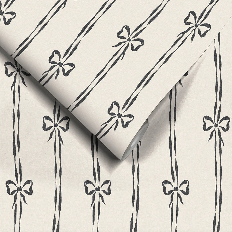 Bow Peep Charcoal Wallpaper