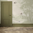 Zephyr Mural Olive Green