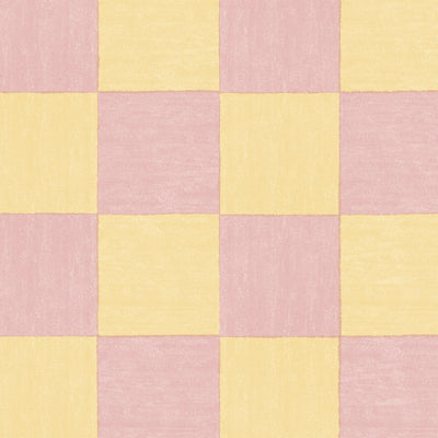 Battenberg Sugar Pink Yellow Wallpaper