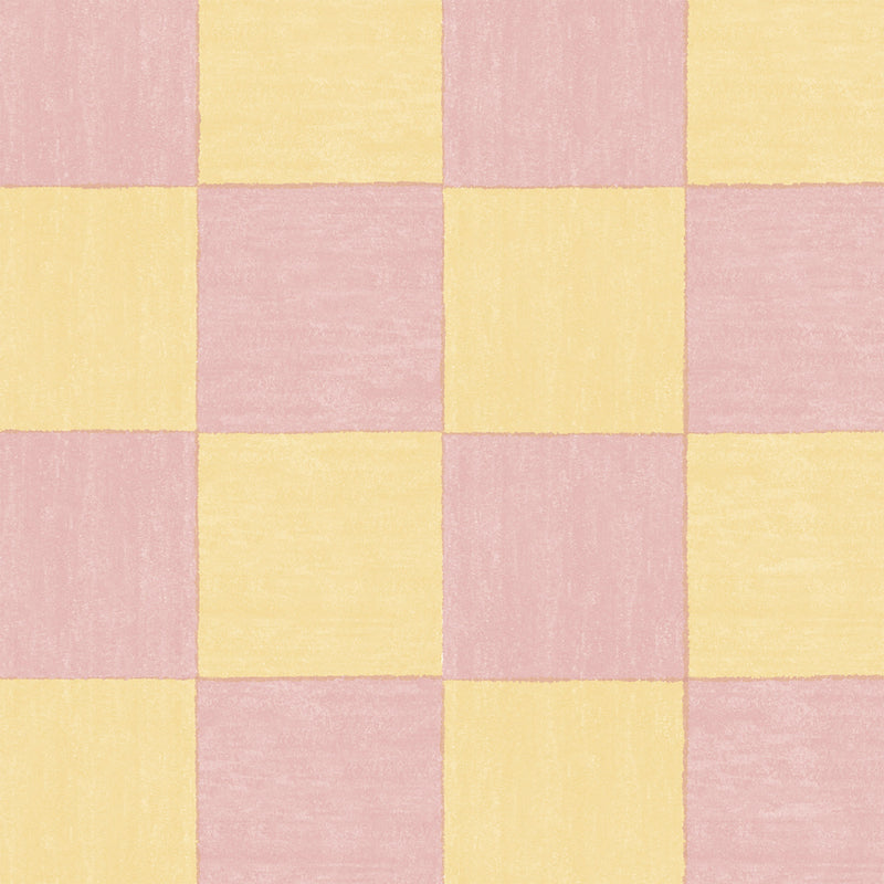 Battenberg Sugar Pink Yellow Wallpaper