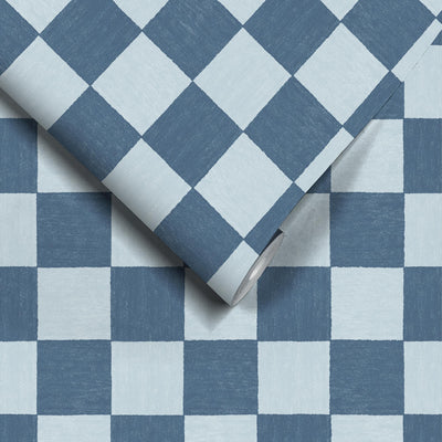 Battenberg Denim Blue Wallpaper