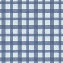 Buffalo Plaid Denim Blue Linen Fabric