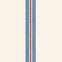 Ziggy Stripe Harbour Blue Linen Fabric