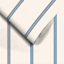 Ziggy Stripe Harbour Blue Wallpaper