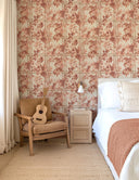 Verdant Trellis Salmon Wallpaper