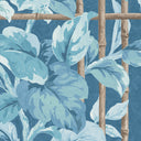 Verdant Trellis Denim Blue Wallpaper