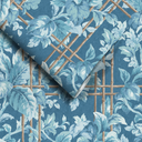 Verdant Trellis Denim Blue Wallpaper