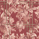 Verdant Trellis Claret Wallpaper