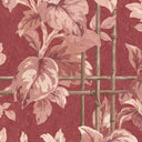 Verdant Trellis Claret Wallpaper
