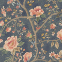 Peonia Navy Wallpaper