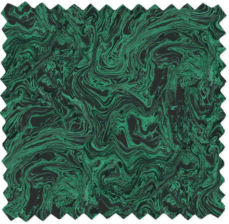 Flow Malachite Velvet Fabric