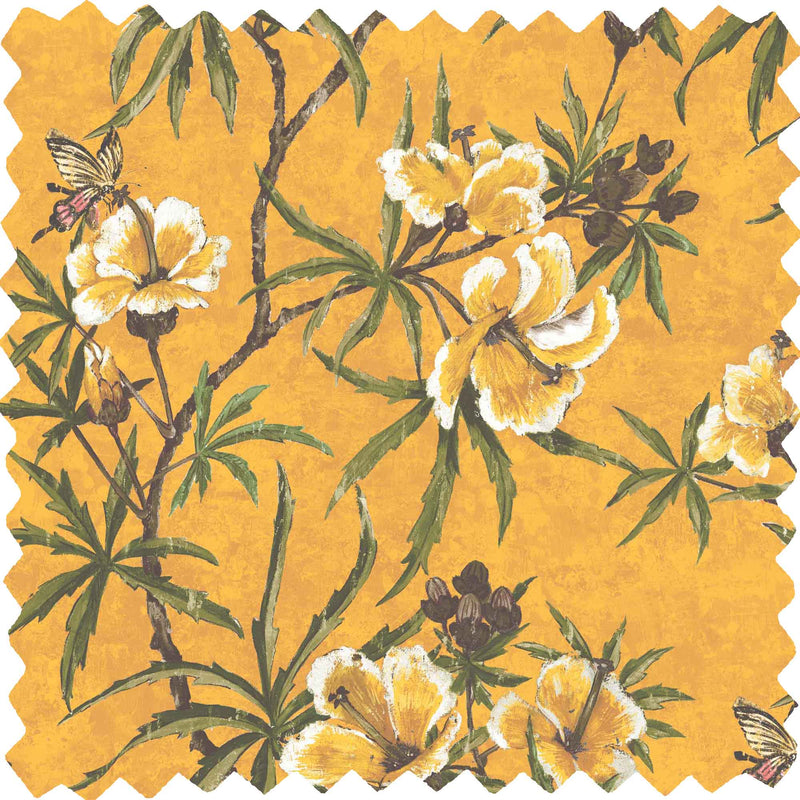 Zen Imperial Yellow Linen Fabric