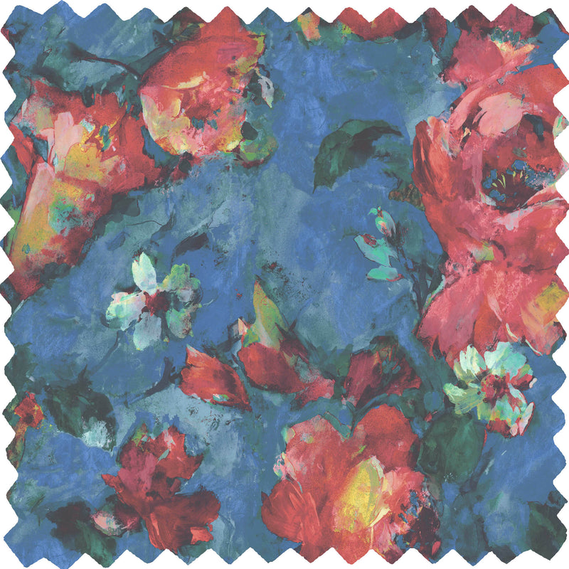 Expressive Floral Velvet Fabric