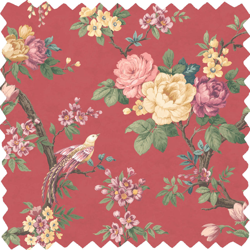 Dawn Chorus Rouge Red Velvet Fabric