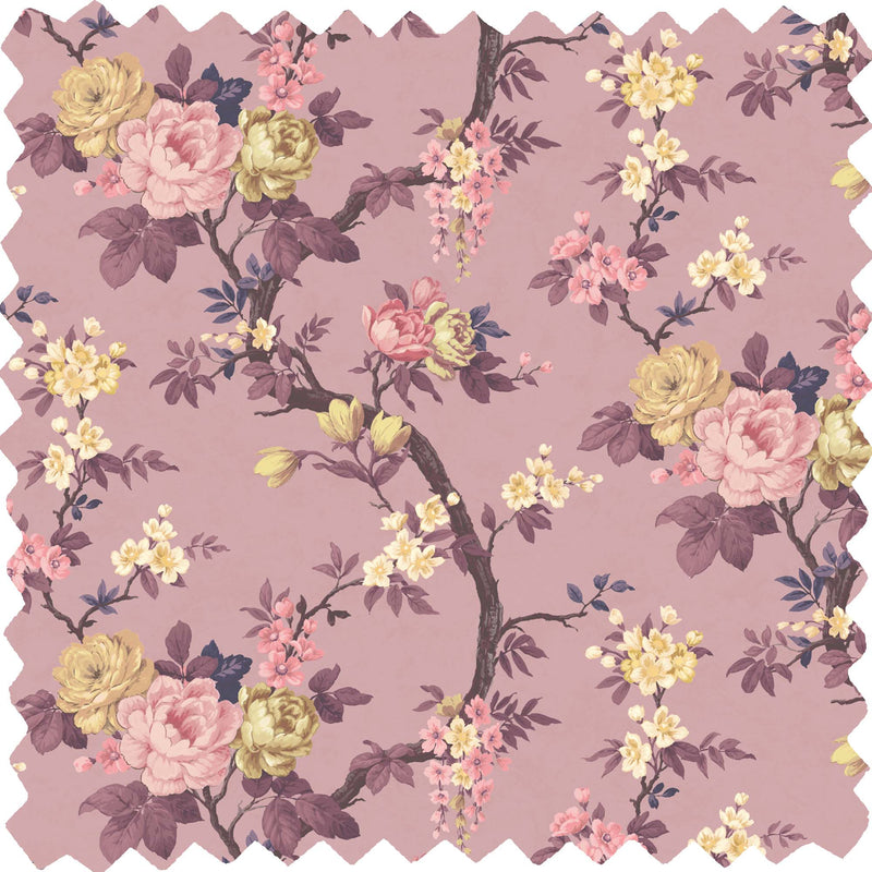 Ditsy Floral Damson Velvet Fabric