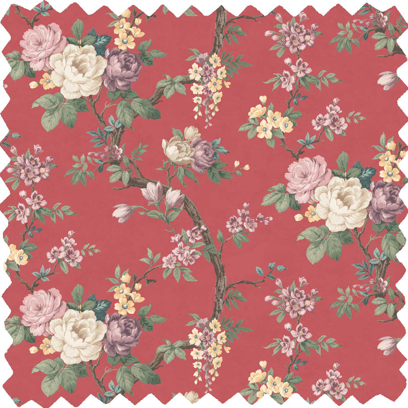 Ditsy Floral Rouge Red Velvet Fabric