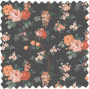 Ditsy Floral Noir Black Velvet Fabric