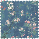 Rivington Marine Blue/Blush Velvet Fabric