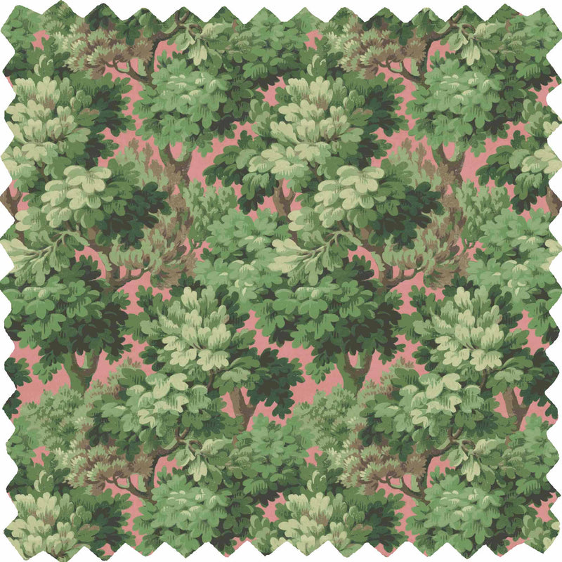 Broadhead Forest Grass Green/Salmon Velvet Fabric