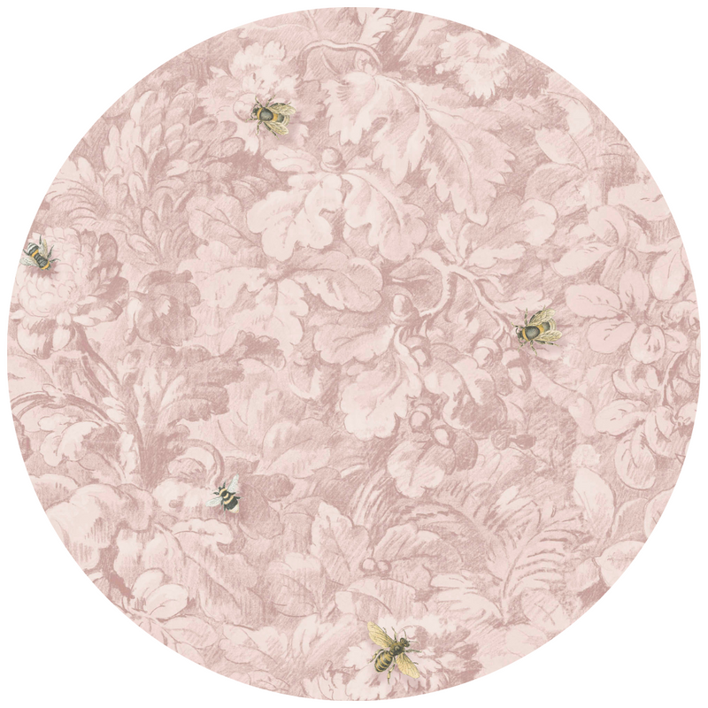 Busy Bee Blush Linen Fabric