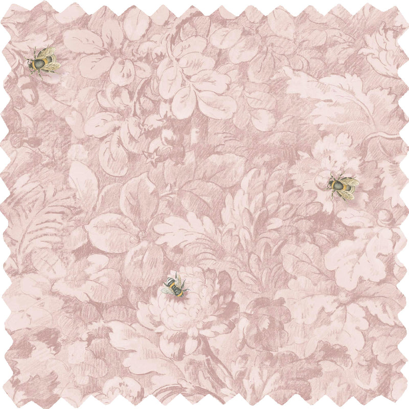 Busy Bee Blush Velvet Fabric