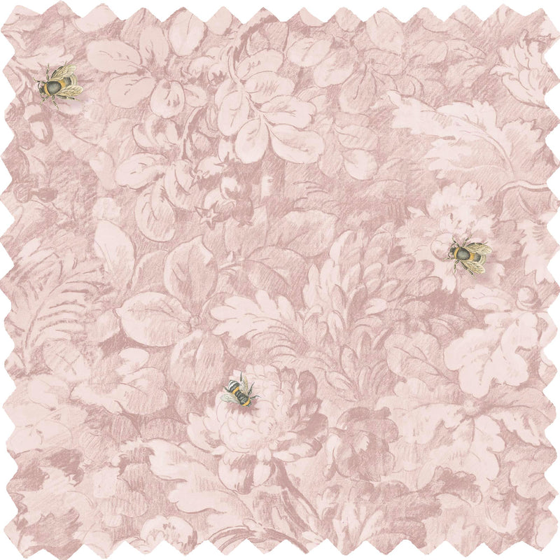 Busy Bee Blush Linen Fabric