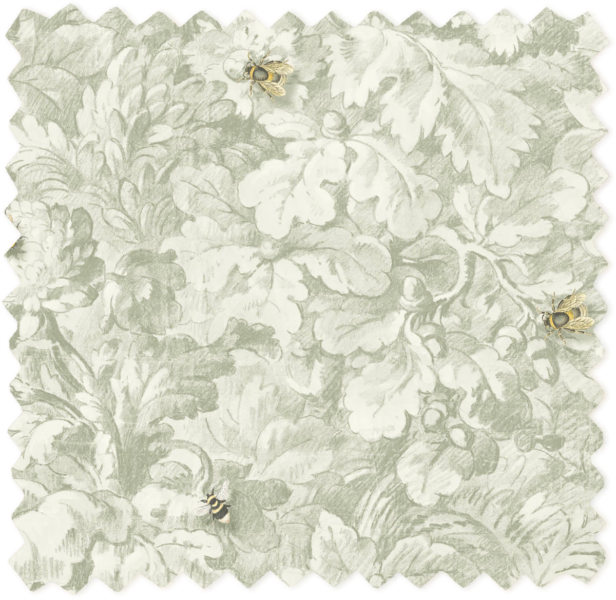 Cloth Tonlets Busy Bee Bracken Linen Fabric – Botanical Upholstery & Curtain Fabric ...