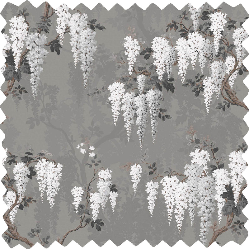 Wisteria Latte/Slate Grey Linen Fabric