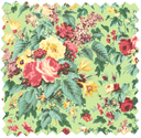 Cottagecore Vintage Green Linen Fabric