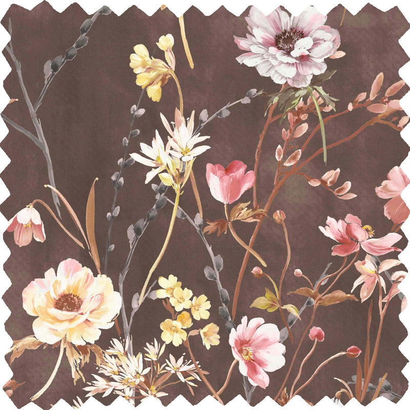 Maytime Vintage Brown Velvet Fabric
