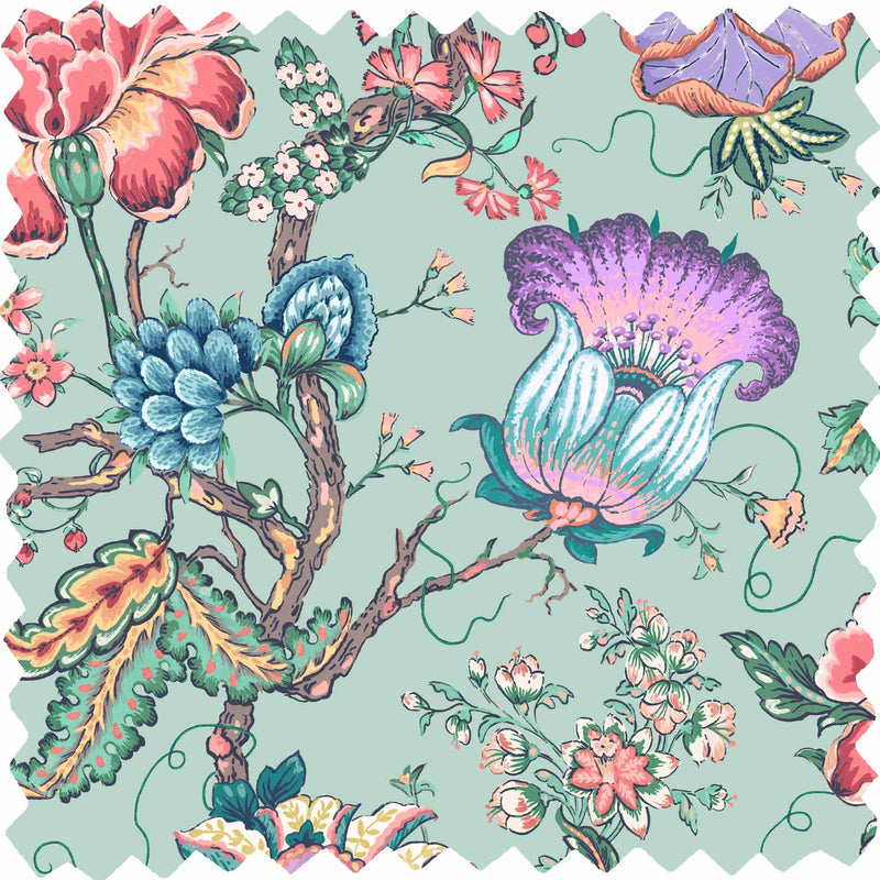 Arcadia Mint Velvet Fabric