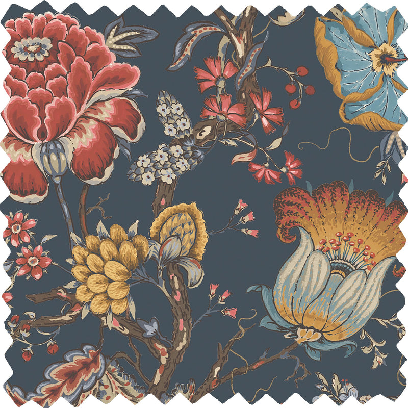 Arcadia Midnight Linen Fabric