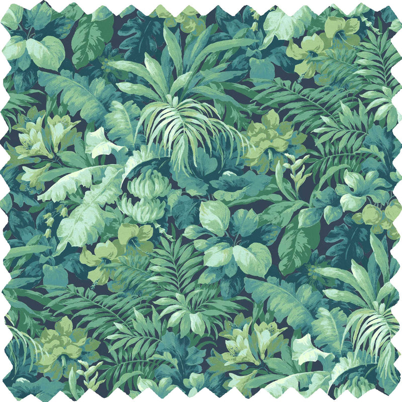 Canopy Navy/Green Velvet Fabric