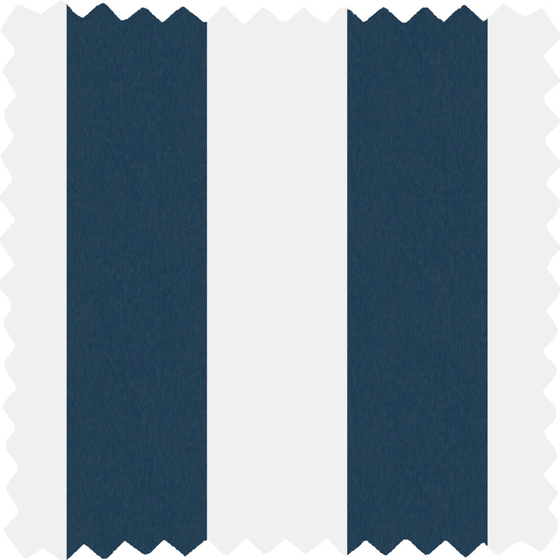 Awning Stripe Navy/White Linen Fabric