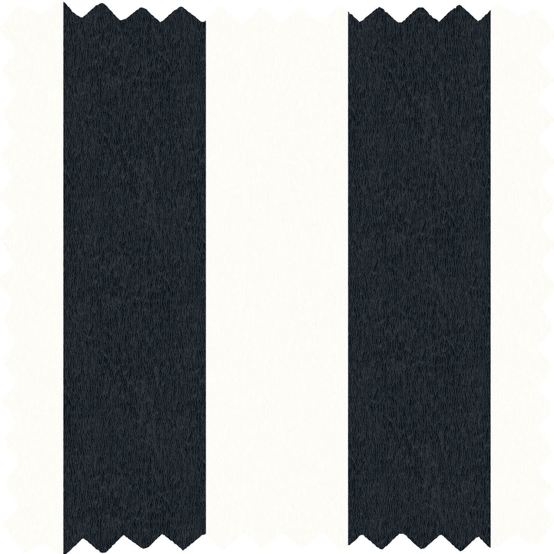Awning Stripe Monochrome Linen Fabric