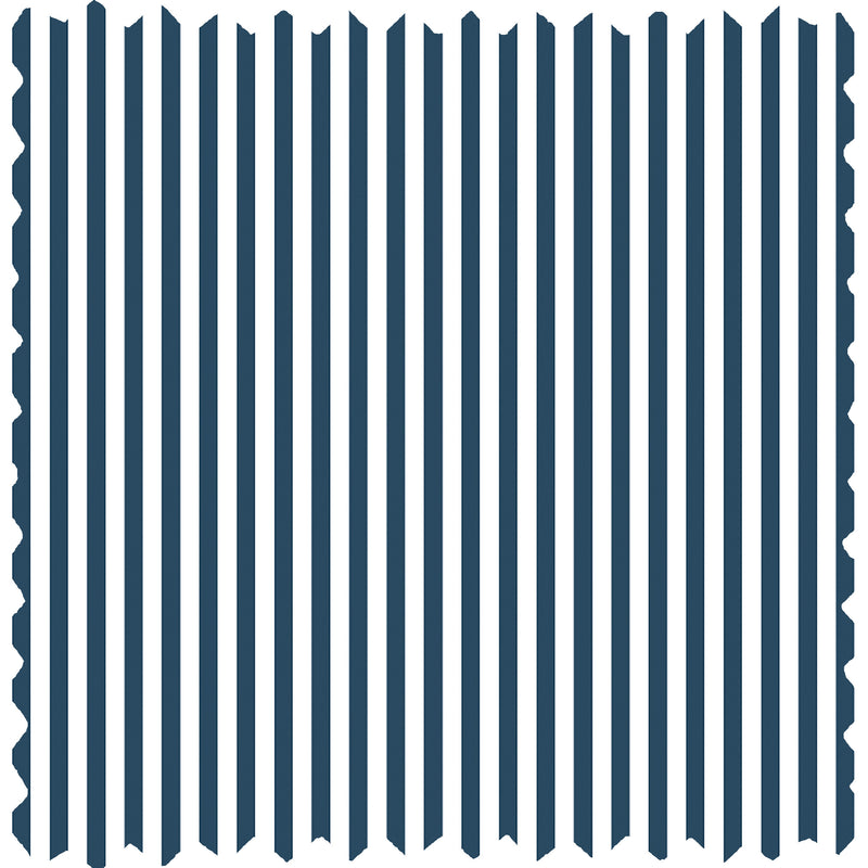 Matchstick Stripe Navy/White Linen Fabric