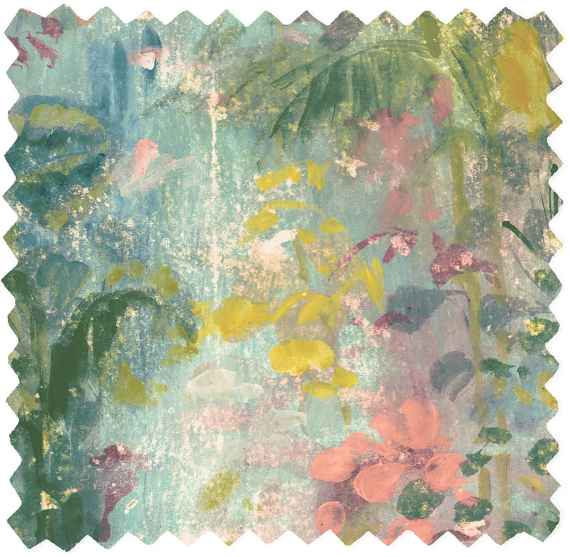 Aquarelle Summer Velvet Fabric