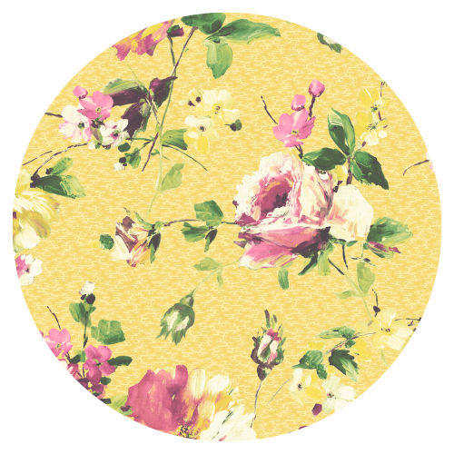 Lancashire Rose Sunshine Yellow Linen Fabric