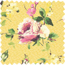 Lancashire Rose Sunshine Yellow Linen Fabric