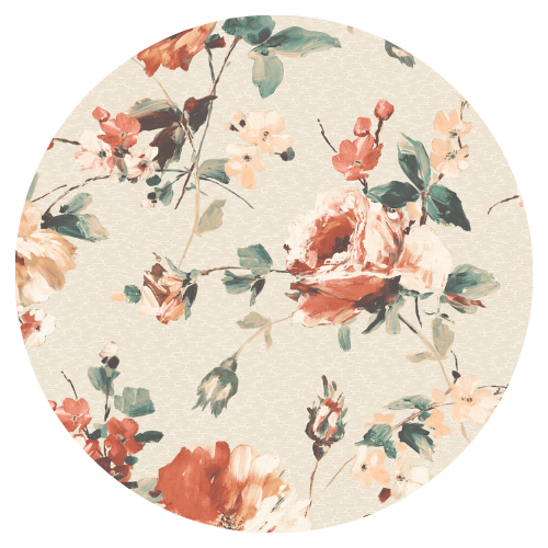 Lancashire Rose Rust Linen Fabric