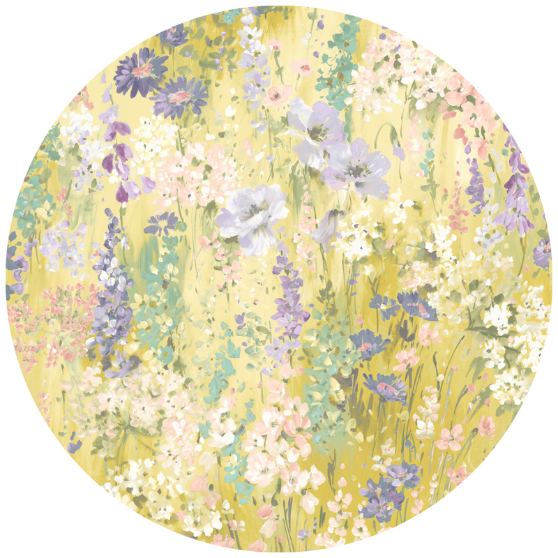 Wilderness Lemon Burst Linen Fabric