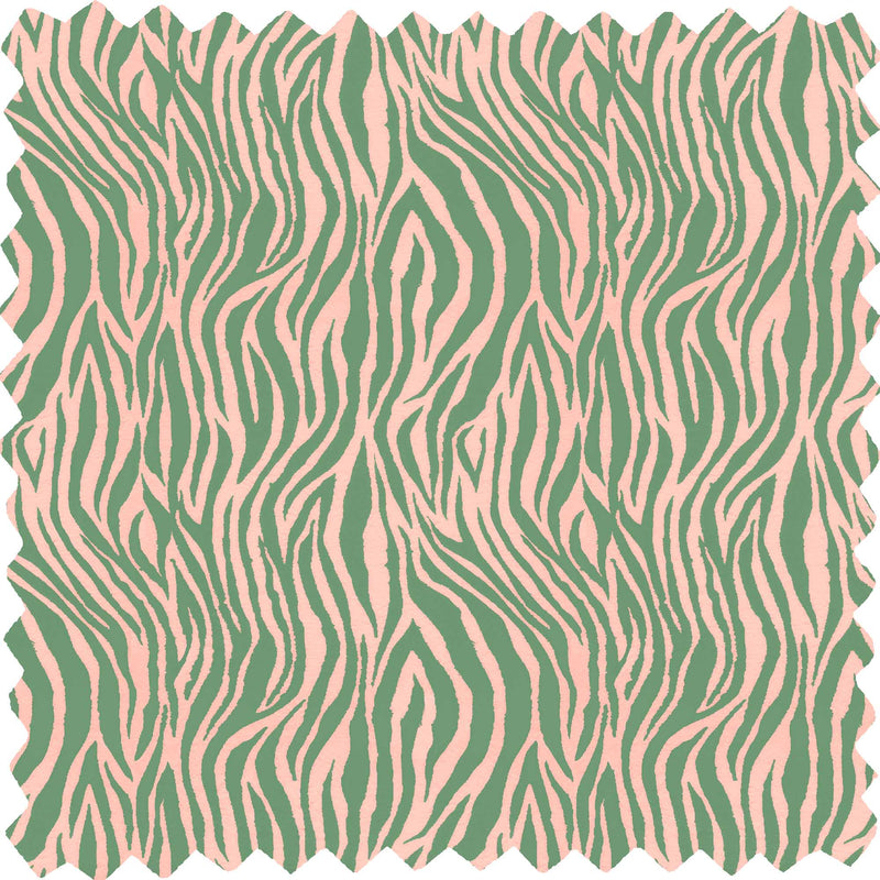 Debra Zebra Apple Blossom Linen Fabric