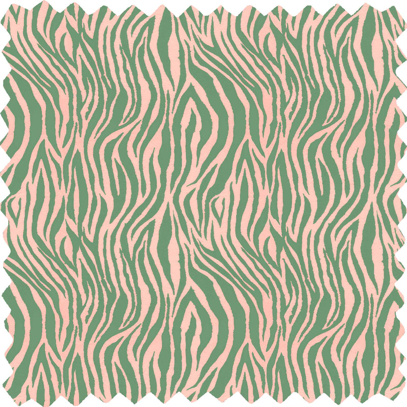 Debra Zebra Apple Blossom Velvet Fabric