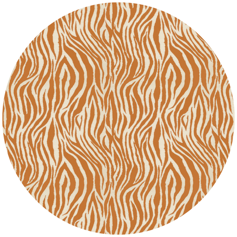 Debra Zebra Ginger Linen Fabric