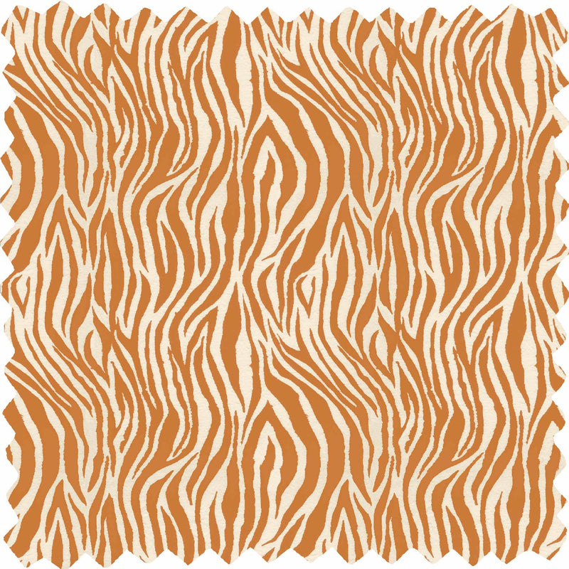 Debra Zebra Ginger Velvet Fabric