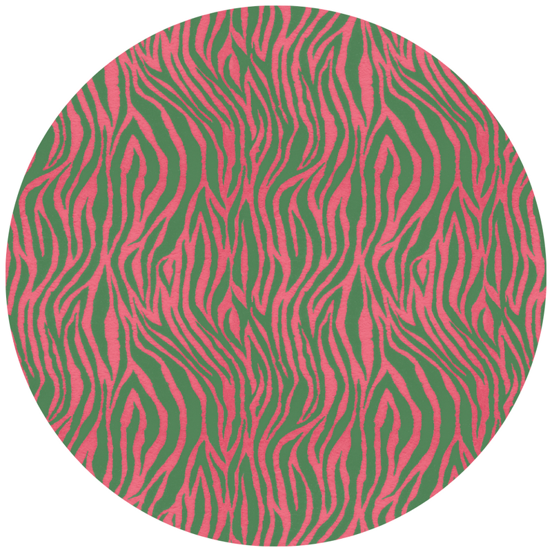 Debra Zebra Hot Pink Linen Fabric