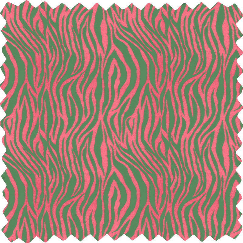 Debra Zebra Hot Pink Velvet Fabric