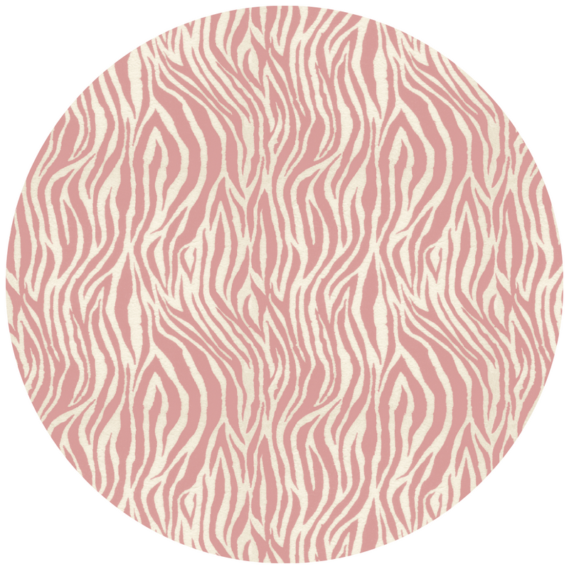 Debra Zebra Rose Linen Fabric